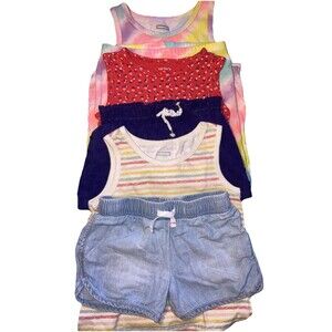 5T Girls 6 PCs Outfits Lot Spring Summer Fun Bundle